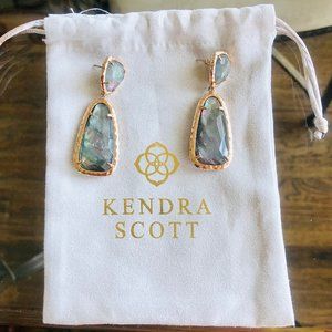 RARE Daria Statement Drop Earrings crystal gray